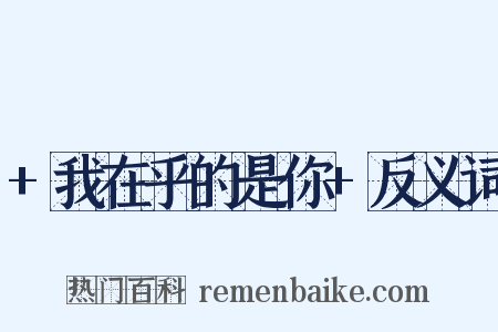 +我在乎的是你+反义词是什么意思的图片